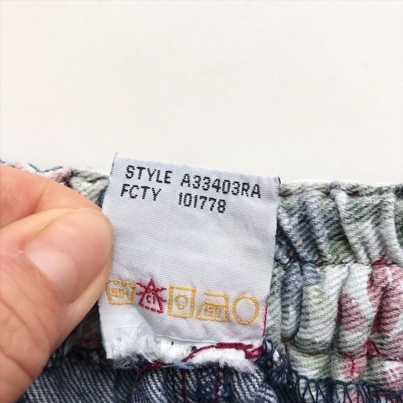 Vintage Kidflo pleated waist floral patch cuffed jeans EUC 5T - Picture 9 of 10